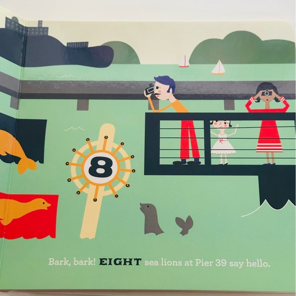 Hello World San Francisco A Book of Numbers Baby Board Book - Picture 7 of 8